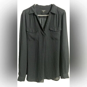 Premise navy polka dot women’s long sleeve size XL